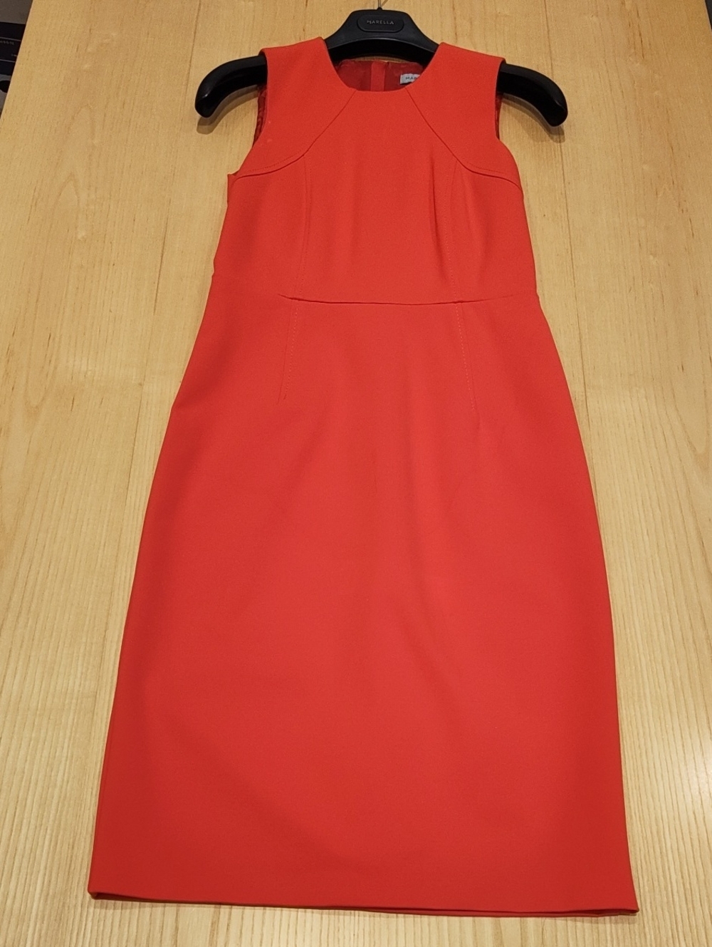 Sleeveless Red Sheath Dress